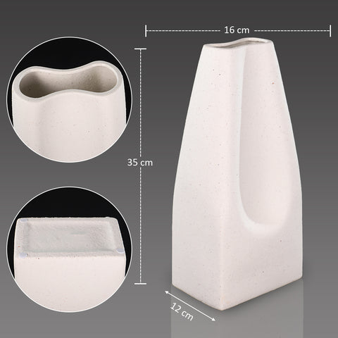 Elegant white ceramic vase for modern home decor