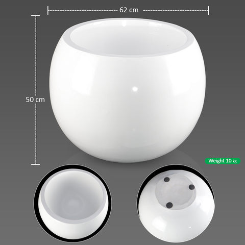 White round planter for home decor