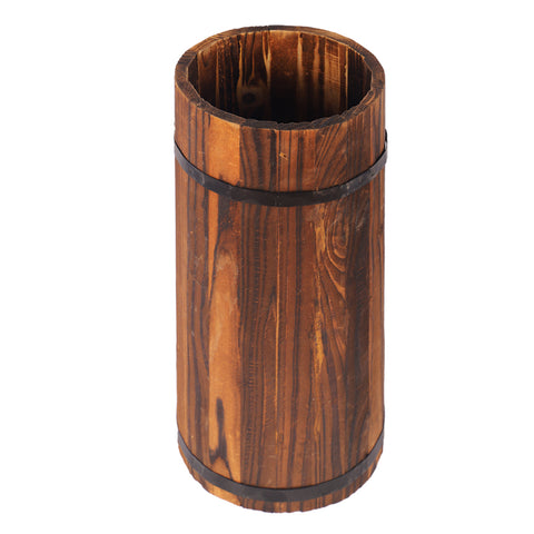 Wooden Cylindrical Shaped Vase