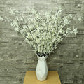 Artificial twigs leaves set white for home decor