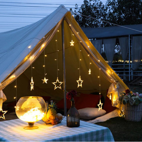 Curtain 12 Star LED String Lights